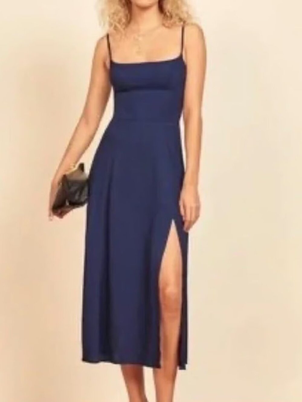 Reformation Navy Blue Creek Dress NWT